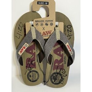 Matt Riddle Signed Pair of RAW Branded Sandals Inscribed "Bro"‎ - Both Shoes